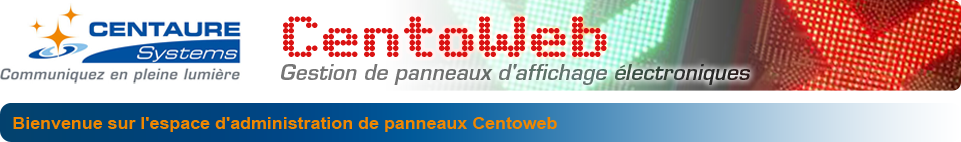 Centoweb - Gestion de panneaux d'affichage électronique